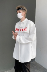 男装衬衫24春季韩版印花长袖衬衫男士痞帅衬衣XZ514-2-202413-P78，男装衬衫，星座514-2(原B239)