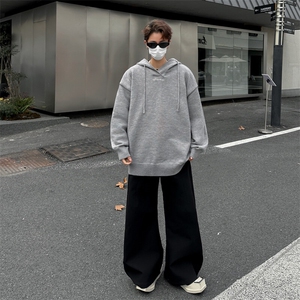 美式连帽毛衣外套男女宽松秋冬外搭慵懒风休闲百搭上衣MY055-P62图片