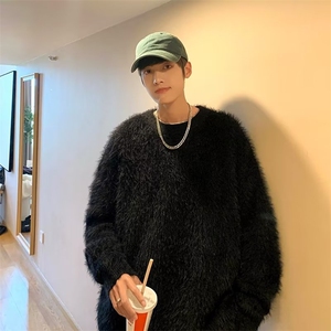 现货 2023韩版潮流长袖圆领针织衫春季新款套头毛衣男 M977-P58图片