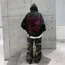 美式潮牌重磅水洗做旧连帽卫衣力推大码男XZ517A-2-Y7758-P68，男装卫衣，星座517A-2