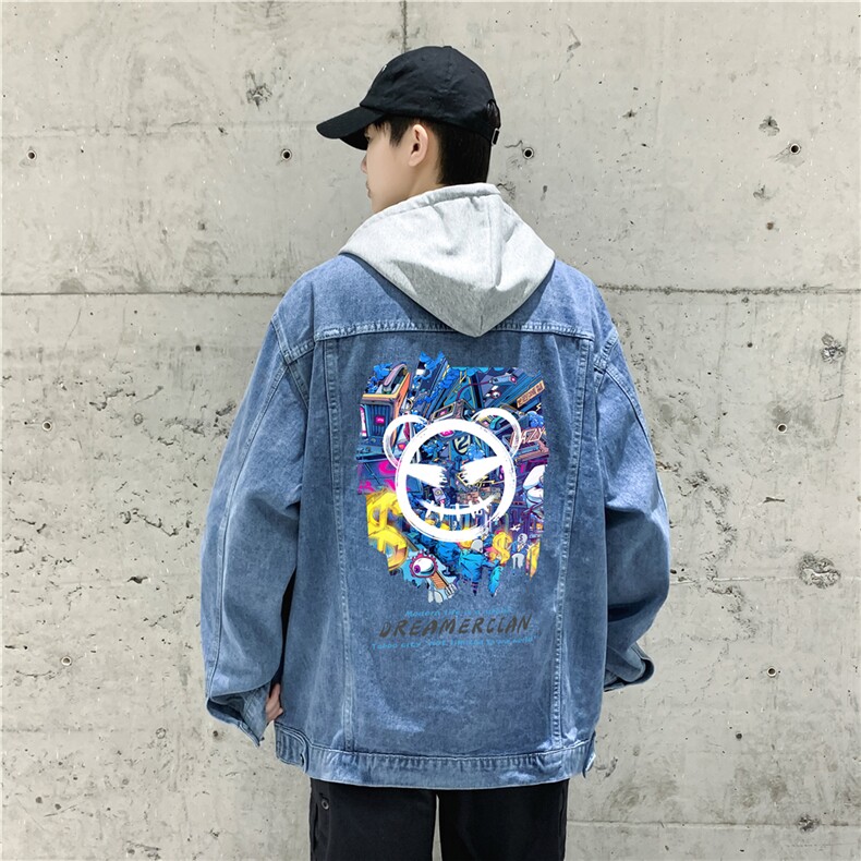 jk669-p80-限价108 现货连帽可脱卸港风大码牛仔ins外套cityboy图片