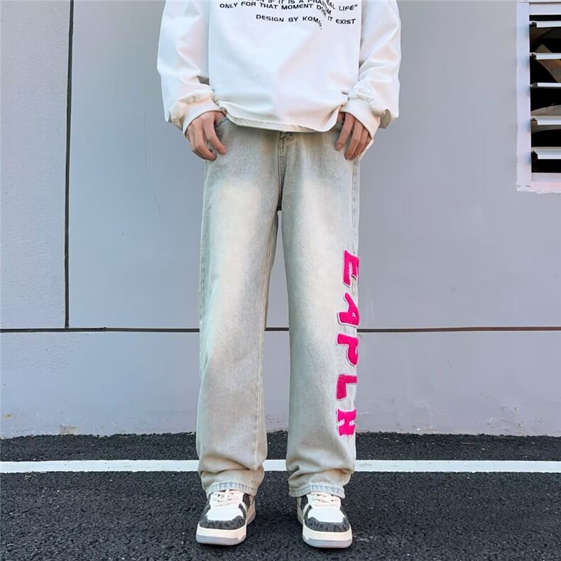 美式牛仔裤男款秋季长裤潮XK5501P46,男装牛仔裤,星座1116-2