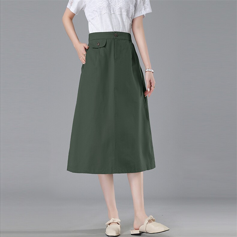 2022夏季新品纯色休闲半身裙556款,女装半身裙,秋牧寒烟