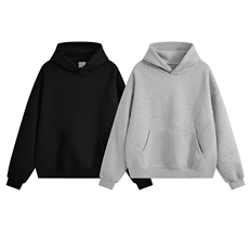 重磅65棉无帽绳450克拼接连帽卫衣硬挺短宽套头外套男RH5306-P52，女装短外套，星座610B-1