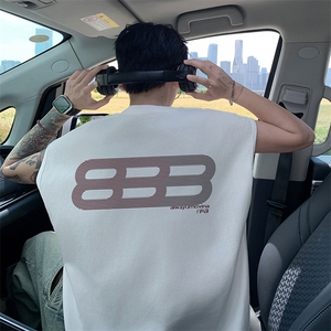 量大优 得物抖音高品质重磅230克美式印花无袖t恤背心WB336 特P18图片