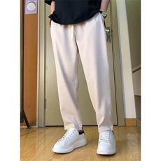 夏季新款垂感西裤男简约设计垂感休闲裤男士直筒裤微锥百搭长裤，男装休闲裤，星座506A