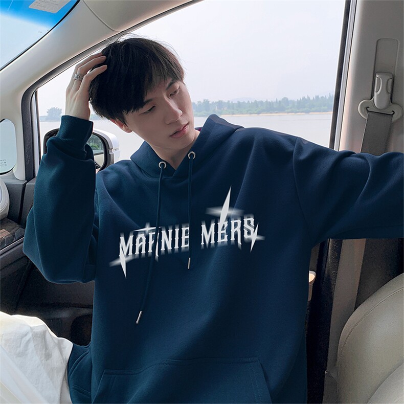 秋季卫衣字母印花wlcm-6523卫衣连帽仿棉特批35控59,男装卫衣,星座605(原A050)