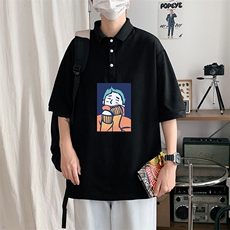 PL57042-P35翻领短袖polo衫男大码胖子半袖t恤男有领保罗衫模特，男装Polo衫，电商A040