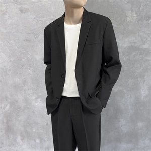 春秋季痞帅轻熟小西装男士套装宽松垂感休闲西服外套 Y70图片