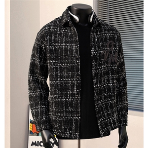 1小香风大码M-5XL面料：聚酯纤维潮长袖衬衣CCS8019P45控68,男装衬衫,星座226-2