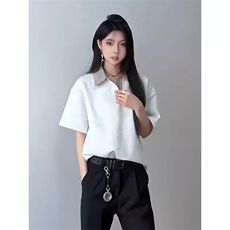 网图+千鸟格拼接短袖POLO衫W1283/特P35，男装Polo衫，电商B350