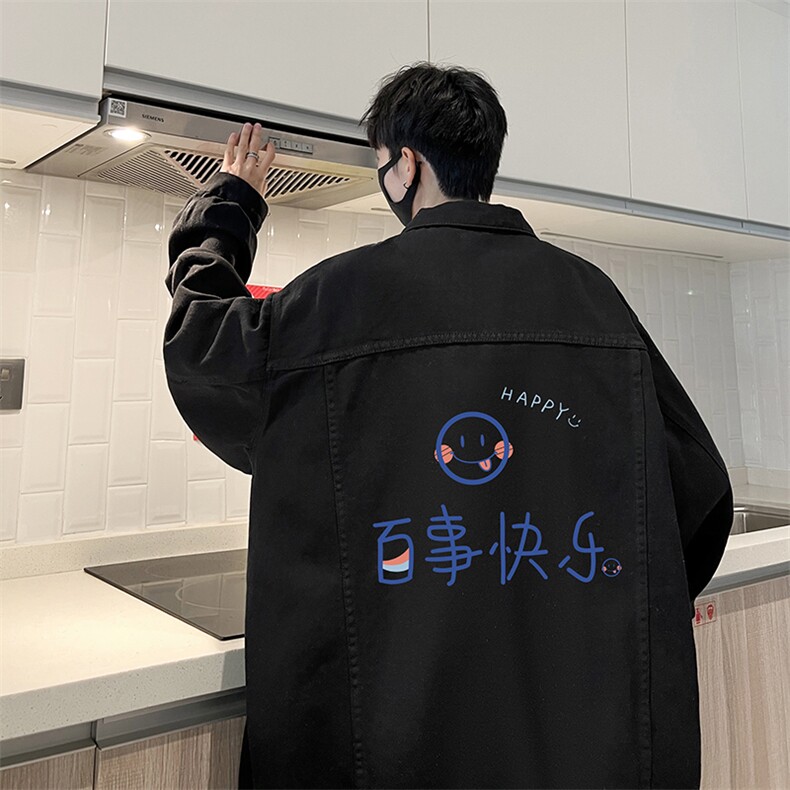 牛仔夹克男大码牛仔外套男茄克 NJ77183-P60加绒款-P75图片