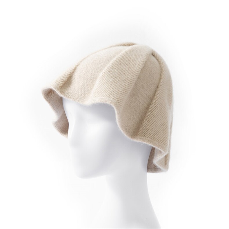 2025年春季新款百搭女士羊绒加厚渔夫帽，帽子，绒上羊绒