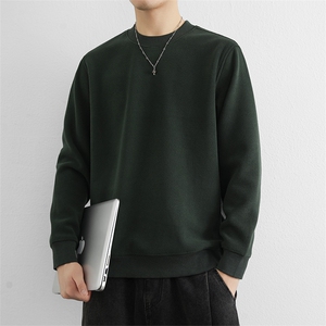 秋冬季男士圆领套头卫衣男款时尚休闲百搭打底衫上衣服潮牌图片