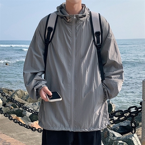 特批P45无差价夏季防紫外线UPF50+速干薄款痞帅夹克防晒服男J2600图片