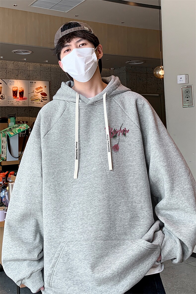 港风重磅华棉得物抖音直播高品质宽松休闲连帽卫衣W5203P40,男装卫衣,电商C408(原B339-1)