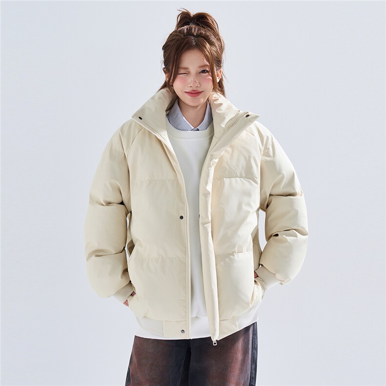 新款冬季羽绒立领PU皮棉服棉袄韩版宽松外套A436-2522-P80图片