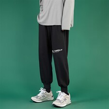 K12117-P40 加绒-P50 束脚纯棉运动裤男士休闲裤大码宽松卫裤男图片