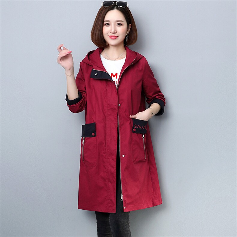 2021新款时尚气质百搭长款风衣外套女,女装风衣,姿萝菲