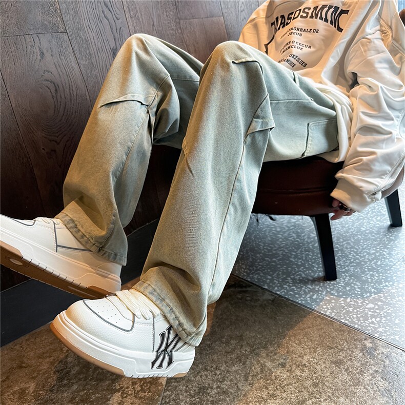K1225-p38-控68oversizecleanfit黄泥牛仔裤直筒裤老爹裤长裤,男装牛仔裤,星座103A-1