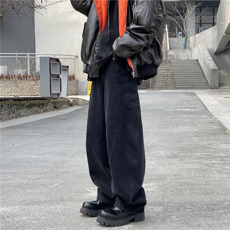 A450-NZ5051-P85控129巴家弯刀牛仔裤百搭显瘦宽松版,男装牛仔裤,电商A450