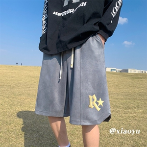 XZ616 夏季新款麂皮绒发泡R星休闲短裤五分裤 TY817 P45控55图片
