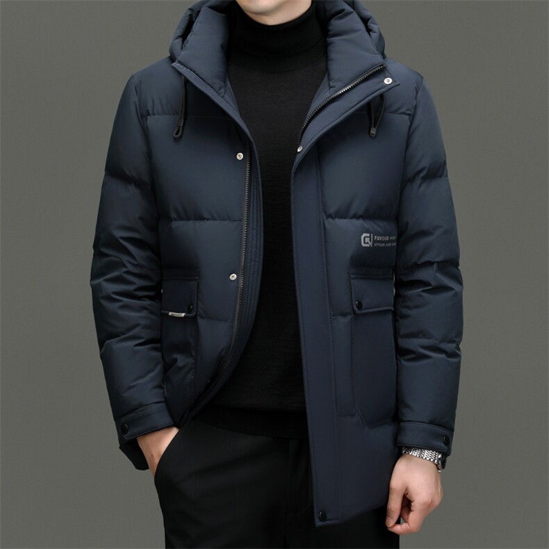 DF651钱塘2020-2商务休闲冬季厚款有帽中年男士羽绒服P293图片