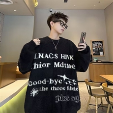 美式圆领毛衣男慵懒风休闲针织衫M5713P53，男装针织衫/毛衣，星座1116-2