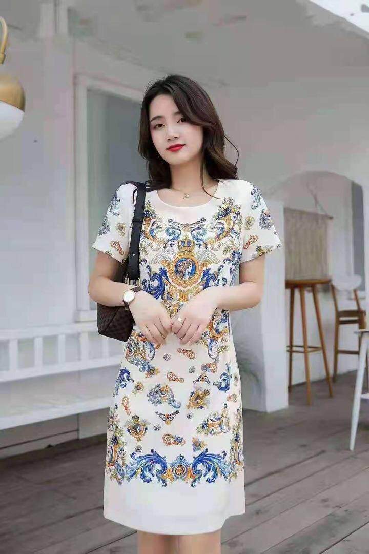 定位花连衣裙，女装连衣裙，茜茜靓点