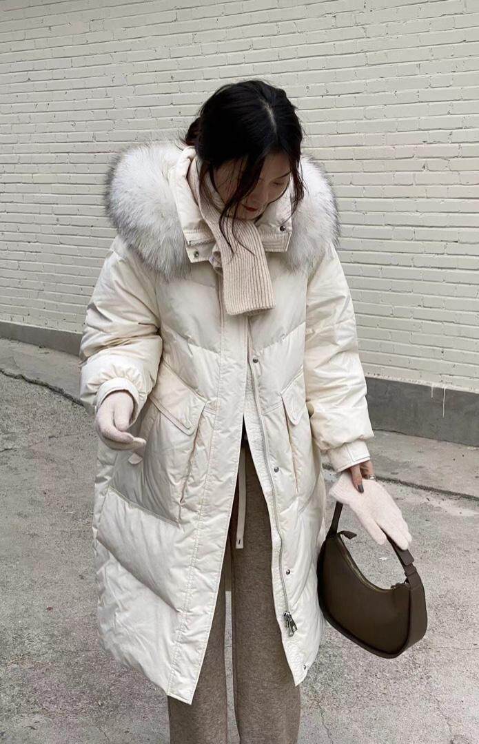 韩版大毛领羽绒服，女装羽绒服，POHIO葆伊