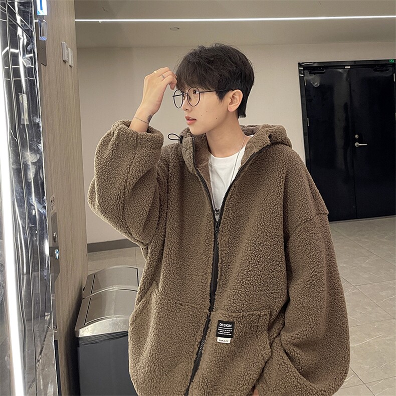 双面复合精品羊羔绒宽松连帽情侣棉服XZ609-WT2332-P88-控148,男装棉衣,星座609