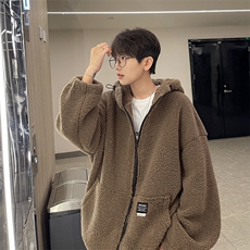 双面复合精品羊羔绒宽松连帽情侣棉服XZ609-WT2332-P88-控148，男装棉衣，星座609