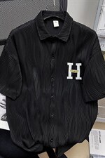 1港风短袖衬衫情侣大码M-5XL中性风网红短袖衬衫DSC7767特P35控58，男装T恤，星座226-2