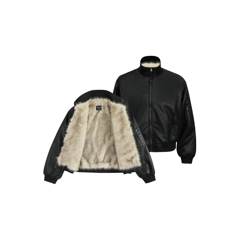 1506-1/MM50311/P116美式街头机车PU皮夹克棉服冬季加厚保暖男女，男装夹克，星座1506-1