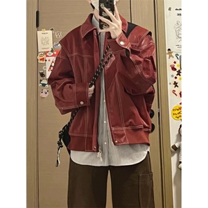 706-1-PY045-P50 特P 大量现货 秋季男士皮夹克痞帅皮衣外套图片