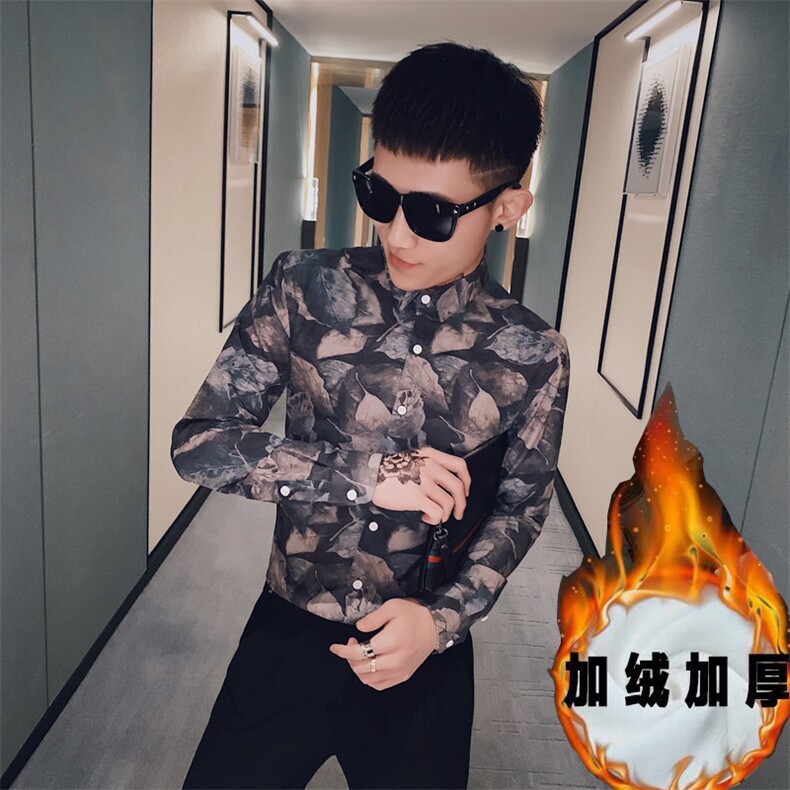 312A-835-P60  2025春夏社会精神小伙修身时尚衬衣长袖男衬衫B图片