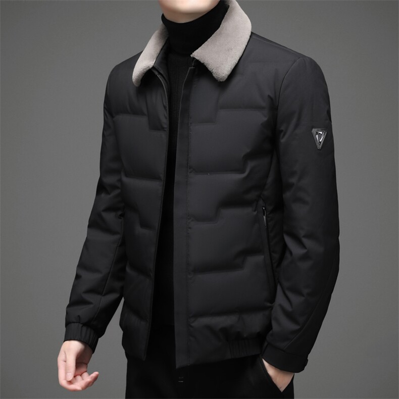 LD615钱塘2020-2秋冬新款中老年男士商务休闲毛领羽绒服外套P240,男装羽绒服,钱塘207-2