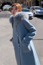 现货2021主推款大毛领毛呢外套浙宝163-0880-P165-控238，女装毛呢外套，拾菱
