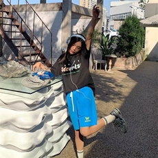 美式复古运动短裤夏季男女休闲中裤潮薄款篮球速干五分裤ins潮，男装牛仔裤，星座506A