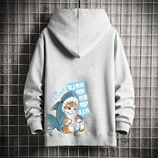 KS21217-P38连帽开衫卫衣男运动外套大码班服网格，男装卫衣，电商A040A