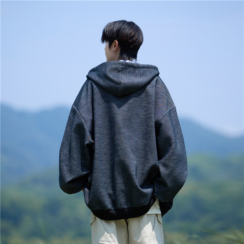 二开秋冬相机片港风纯色大码宽松卫衣时尚外套男V910P78控108,男装卫衣,电商A029