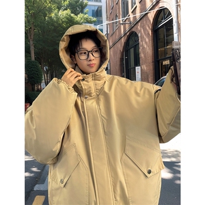 棉服男冬季新款港风宽松连帽棉衣MF9006-P90图片