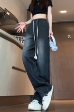 特批P38无差价夏秋入秋衔接做旧牛仔裤男士水洗中性拖地长裤N9087，男装牛仔裤，电商A001-1