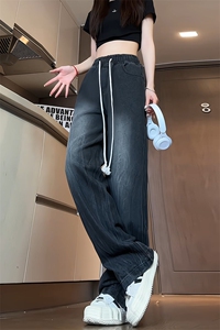 特批P38无差价夏秋入秋衔接做旧牛仔裤男士水洗中性拖地长裤N9087图片