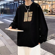 新款潮牌情侣美式复古宽松圆领卫衣T恤男女春秋款，男装T恤，星座410-6（原星座1304-1）