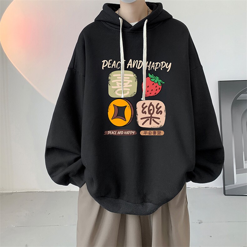 连帽卫衣男大码运动服帽衫外套WY2322-P35 加绒款-P40图片