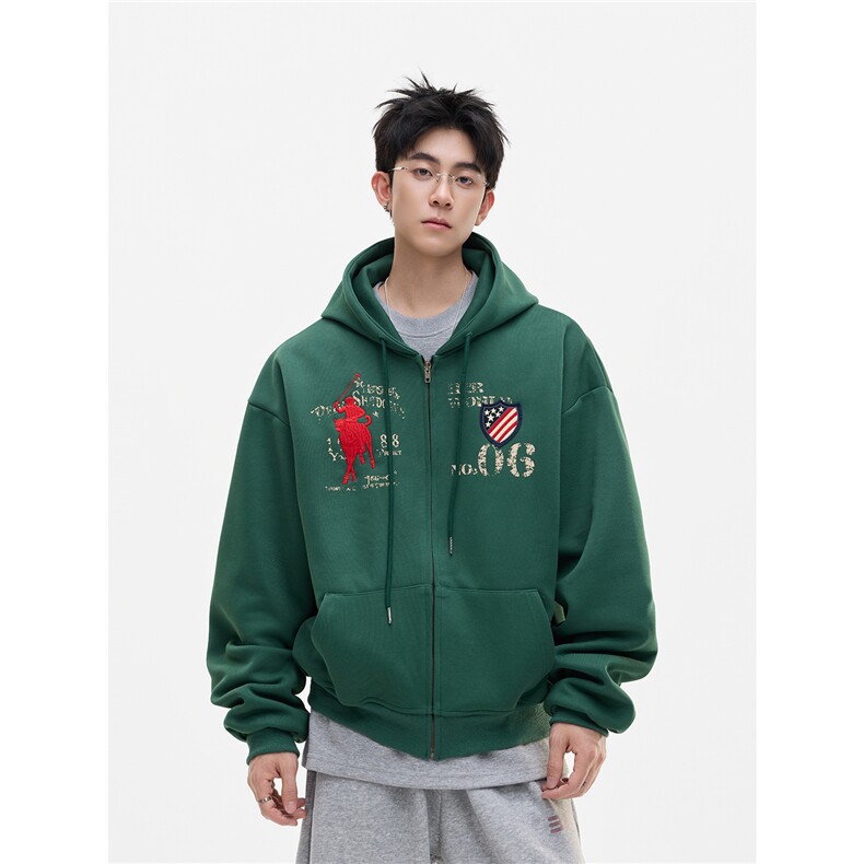 【现货】XZ1218WT66013特价P54美式复古字母印花连帽卫衣,男装卫衣,星座1218（原611-3）