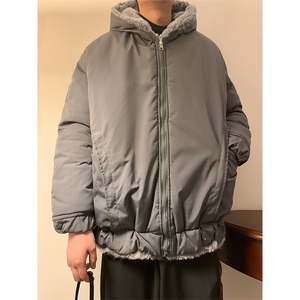 秋冬棉衣外套加绒双面穿兔毛1016-1W107 P138 K168夹棉P158 K188图片