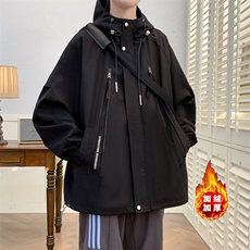 JK6808加厚-P98冬季大码工装连帽加厚棉衣冲锋衣，男装夹克，星座109