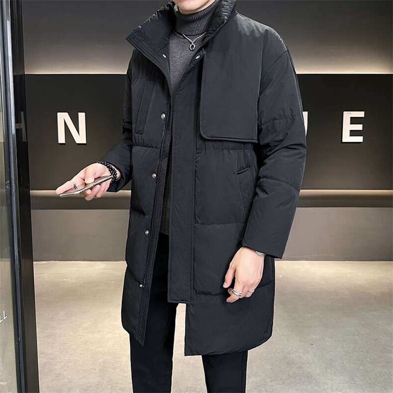 标50白鸭绒2024新款羽绒服男士中长款外套B240-23899-P295,男装羽绒服,电商B240